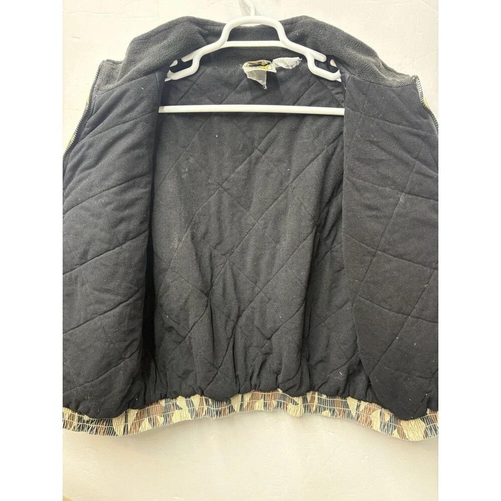 Vintage ASAT Camo Zip Jacket Heavyweight Hunting 90s Y2K Distressed Mens 3XL